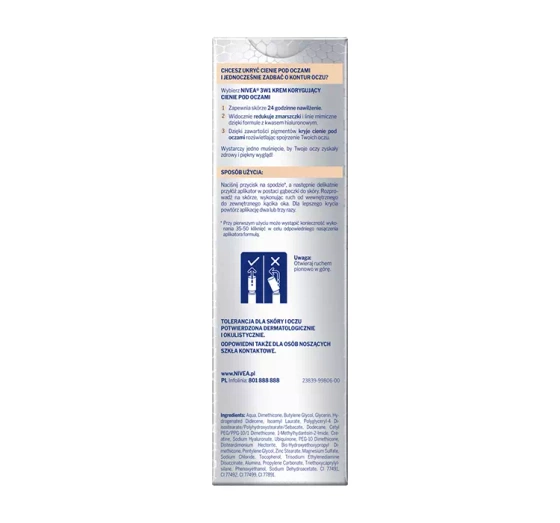 NIVEA Hyaluron Cellular Filler krem pod oczy korygujący cienie 3w1 02 Medium 4 ml