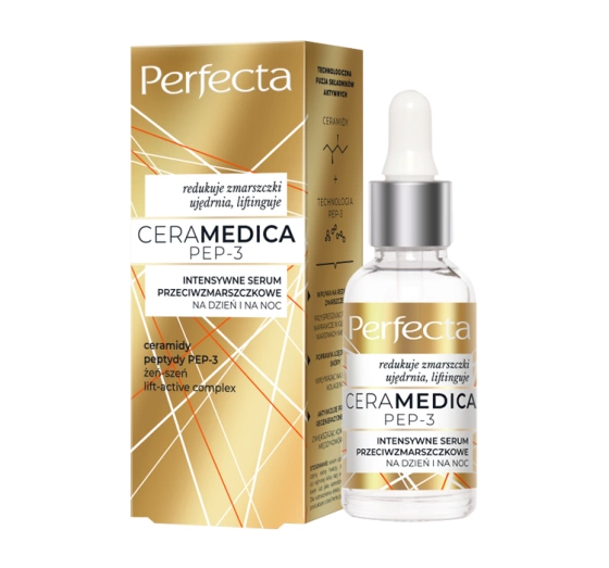 PERFECTA CERAMEDICA PEP-3 INTENSYWNE SERUM PRZECIWZMARSZCZKOWE NA DZIEŃ I NA NOC 30ML