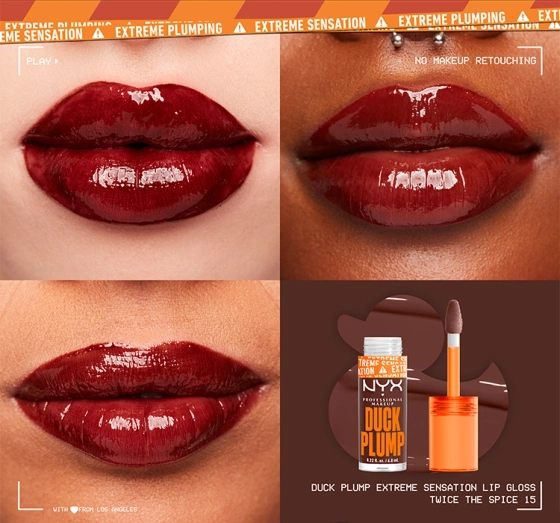 NYX Professional Makeup Duck Plump powiększający błyszczyk do ust 15 Twice the Spice 6,8 ml