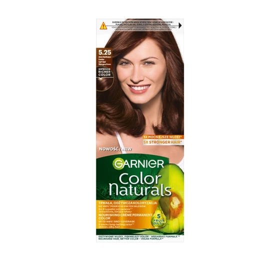 Garnier Color Naturals trwała farba do włosów 5.25 Jasny Opalizujący Kasztan