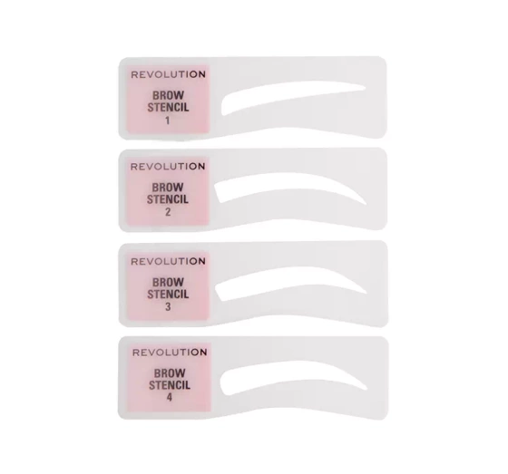 Makeup Revolution Brow Powder zestaw do brwi stempel szablony Medium Brown
