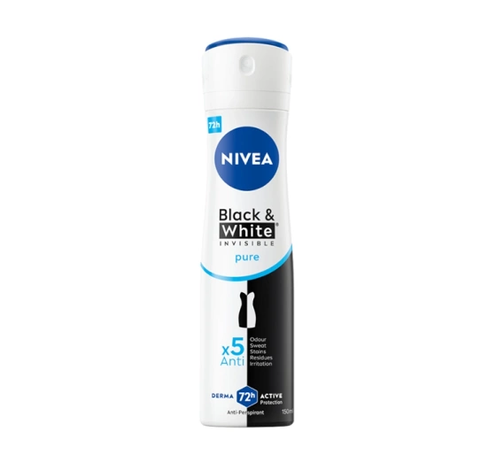 NIVEA Black&White Invisible Pure antyperspirant w sprayu dla kobiet 150 ml