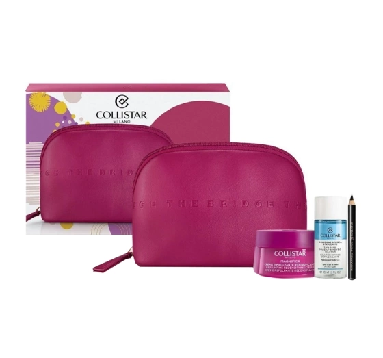Collistar krem do twarzy 50 ml płyn do demakijażu 35 ml kredka do oczu 0,8 g kosmetyczka The Bridge