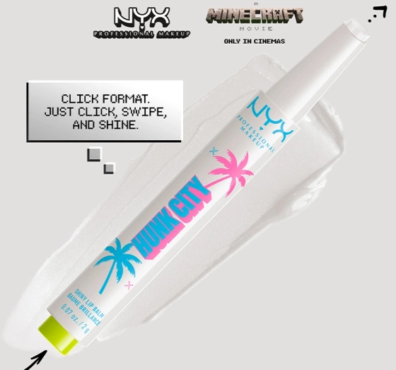 NYX Professional Makeup × A Minecraft Movie balsam do ust w sztyfcie 01 Hunk City 2 g