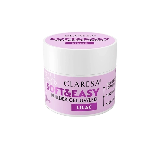 Claresa Soft & Easy żel budujący Lilac 12 g