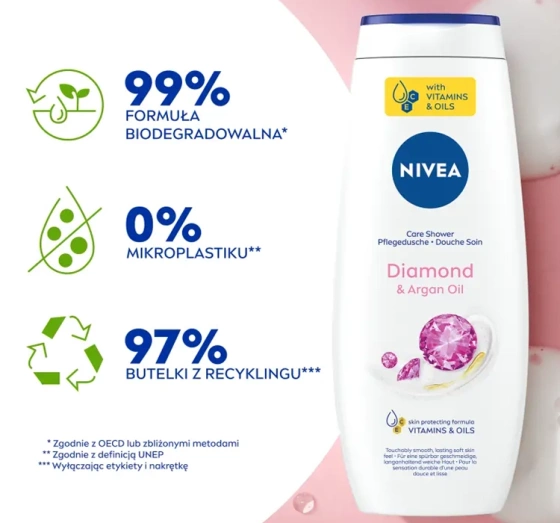 NIVEA Diamond&Argan Oil pielęgnujący żel pod prysznic 500 ml