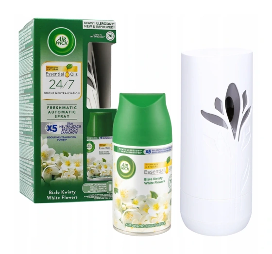 Air Wick Freshmatic zestaw automatyczny odświeżacz powietrza biały wkład Białe Kwiaty