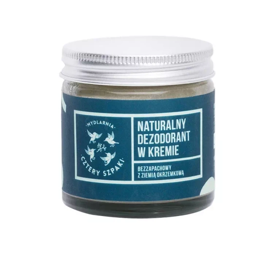 Mydlarnia Cztery Szpaki naturalny dezodorant w kremie z dodatkiem sody Bezzapachowy 60 ml