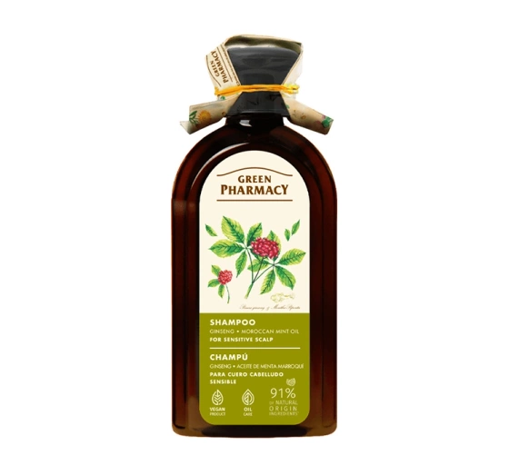 Green Pharmacy szampon do włosów tłustych u podstawy a suchych na końcach Żeń-szeń 350 ml