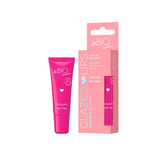 Bebio Glazed Lips Shine&Protect naturalny żelowy olejek do ust Smooth Berries 10 ml