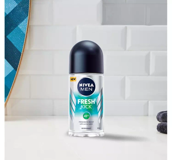 NIVEA MEN Fresh Kick antyperspirant roll-on dla mężczyzn 50 ml