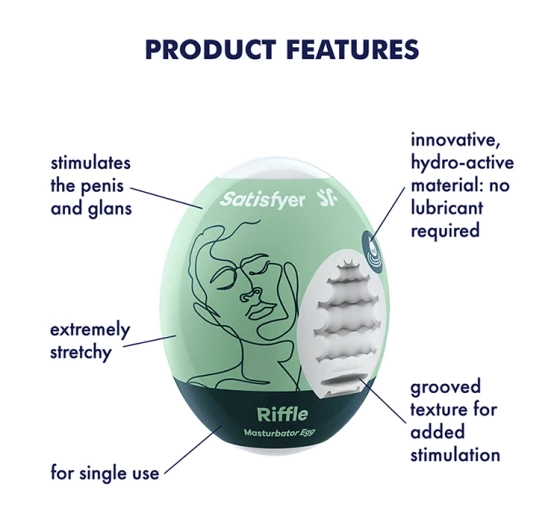 Satisfyer masturbator Egg jajko do masturbacji Riffle