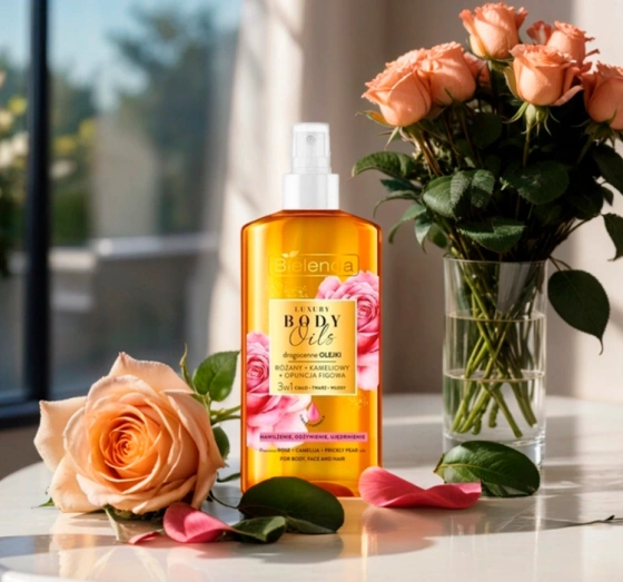 Bielenda Luxury Body Oils drogocenny olejek 3w1 Różany, Kameliowy, Opuncja Figowa 150 ml