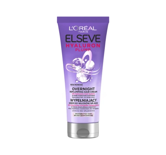 L'Oréal Paris Elseve Hyaluron Plump wypełniający krem do włosów na noc 200 ml