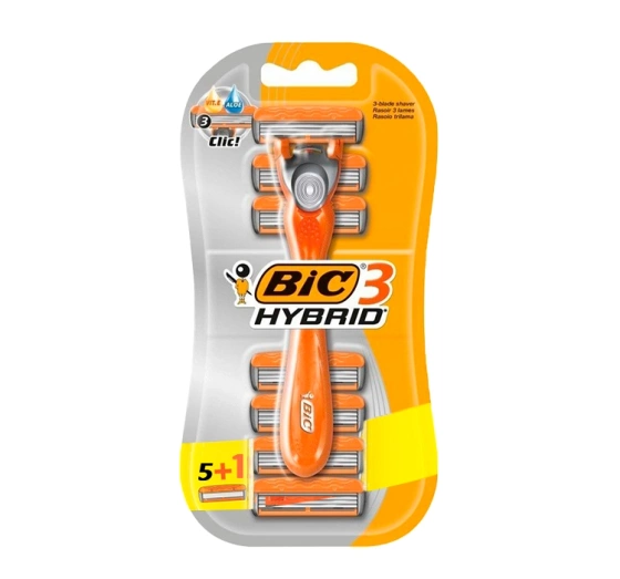 BIC Hybrid 3 maszynka do golenia dla mężczyzn rączka 6 wkładów