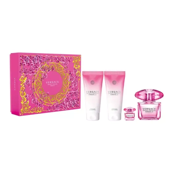 Versace Bright Crystal Absolu woda perfumowana spray 90 ml 5 ml żel pod prysznic 100 ml balsam do ciała 100 ml