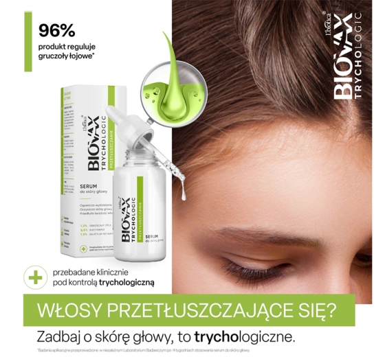 Biovax Trychologic Przetłuszczanie serum do skóry głowy 50 ml