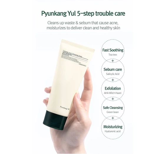 Pyunkang Yul Calming Acne łagodząca pianka do mycia twarzy trądzik 100ml