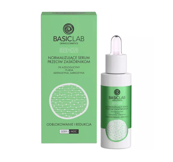 BasicLab Esteticus normalizujące serum przeciw zaskórnikom na dzień i na noc 30 ml