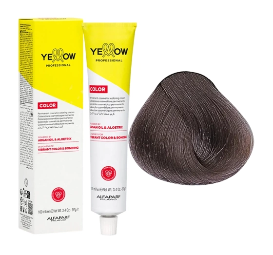 Yellow Professional Color trwała farba do włosów 7.21 Medium Violet Ash Blonde 100ml