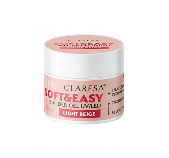 Claresa Soft & Easy żel budujący Light Beige 12 g