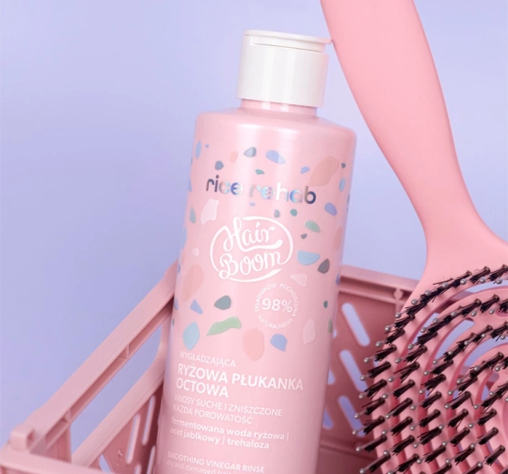 Hairboom Rice Rehab wygładzająca ryżowa płukanka octowa 200 ml