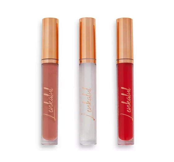 Makeup Revolution x Lenkalul Lip Gloss Set błyszczyk 3x3ml