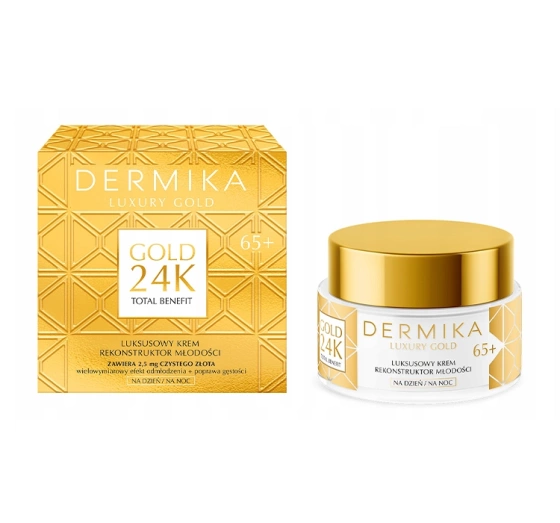 Dermika Luxury Gold 24K przeciwstarzeniowy krem do twarzy 65 50ml