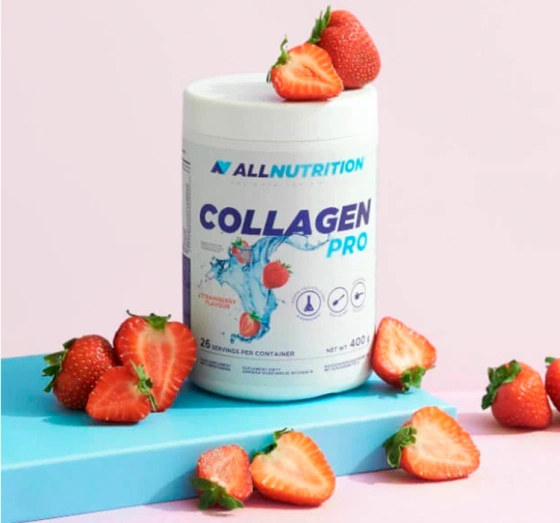 Allnutrition Collagen Pro suplement diety do picia Strawberry 400 g