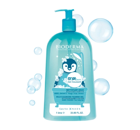 Bioderma ABCDerm żel do mycia ciała i włosów dla dzieci i niemowląt 1000 ml