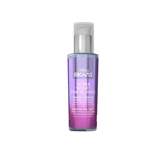Biovax Ultra Violet for Blonds serum do włosów blond na noc 100 ml