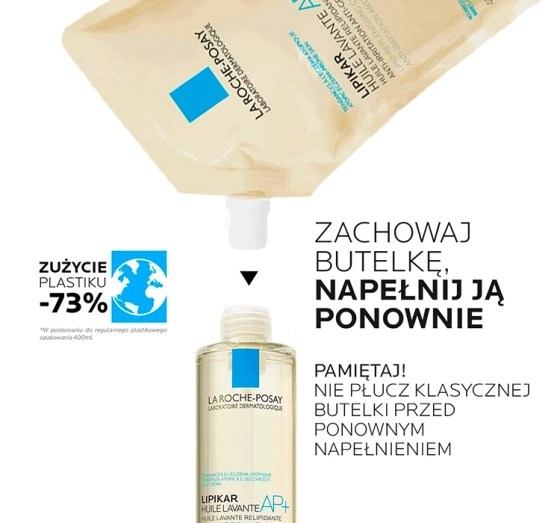 La Roche-Posay Lipikar AP olejek myjący refill 400 ml