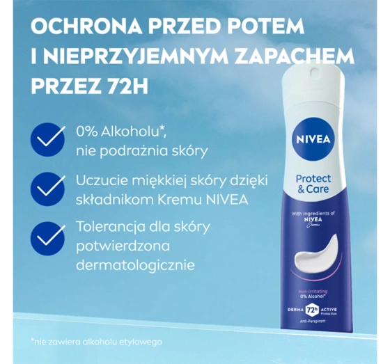 NIVEA Protect&Care antyperspirant w sprayu dla kobiet 150 ml