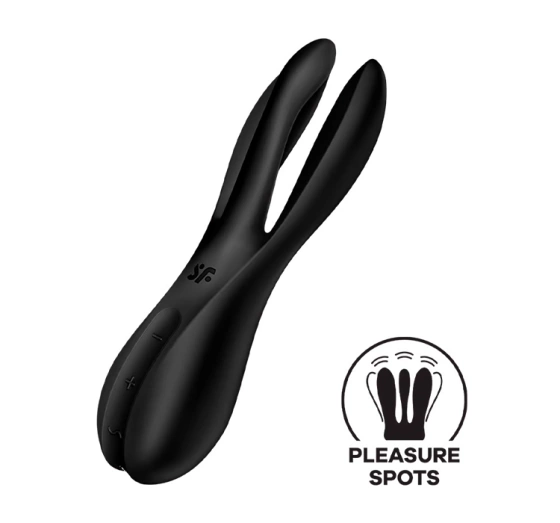 Satisfyer Threesome 2 wibrator z trzema elastycznymi ramionami Black