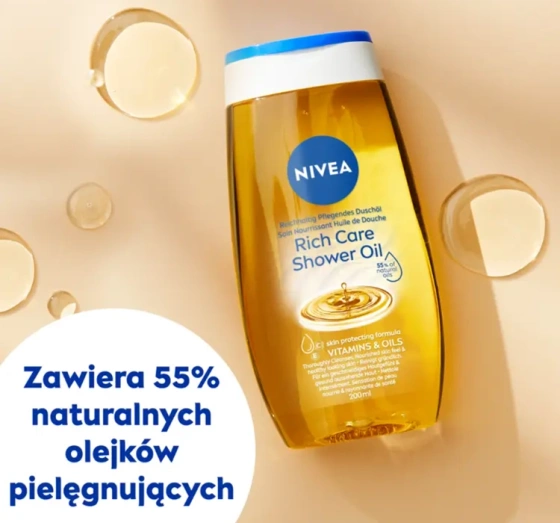 NIVEA Rich Care pielęgnujący olejek pod prysznic 200 ml