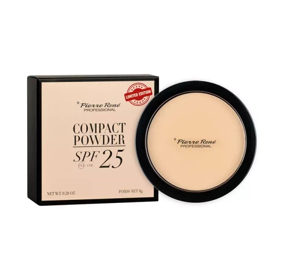 Pierre Rene Compact Powder SPF 25 prasowany puder do twarzy 101 Porcelain 8g