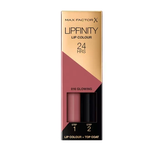 Max Factor Lipfinity pomadka 016 Glowing 2,3 ml Top Coat 1,9 g