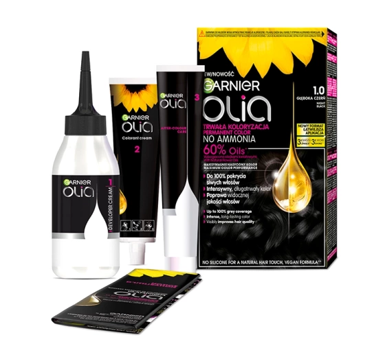 Garnier Olia farba do włosów 1.0 Głęboka Czerń
