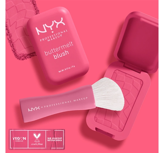 NYX Professional Makeup Buttermelt Blush pędzel do różu