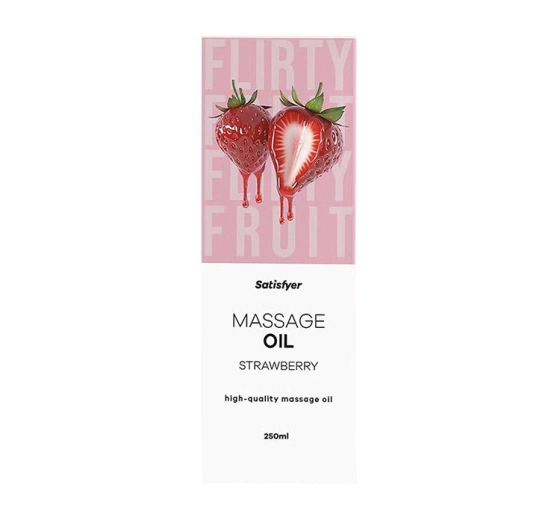 Satisfyer Flirty Fruit olejek do masażu ciała Truskawka 250 ml
