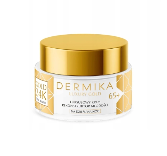 Dermika Luxury Gold 24K przeciwstarzeniowy krem do twarzy 65 50ml