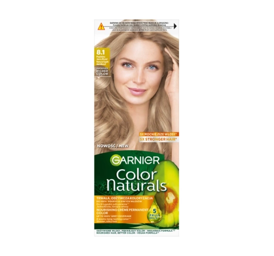 Garnier Color Naturals trwała farba do włosów 8.1 Popielaty Jasny Blond