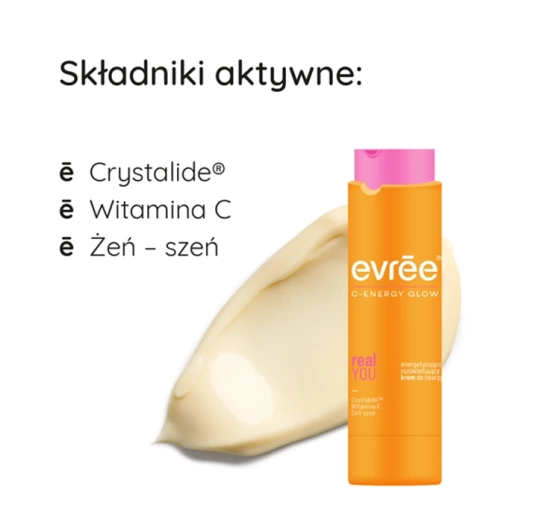 Evree C- Energy Glow Real You energetyzująco-rozświetlający krem do twarzy 45 ml