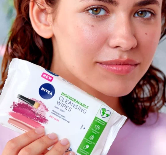 NIVEA biodegradowalne chusteczki do demakijażu cera sucha 25 sztuk