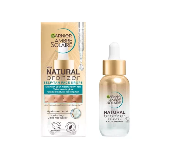 Garnier Ambre Solaire Natural Bronzer kropelki samoopalające do twarzy 30 ml
