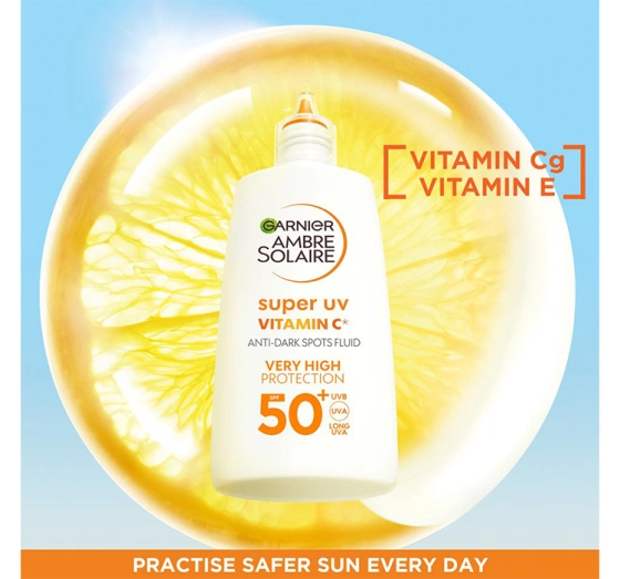 Garnier Ambre Solaire Super UV Vitamin C fluid przeciw przebarwieniom SPF50 40 ml