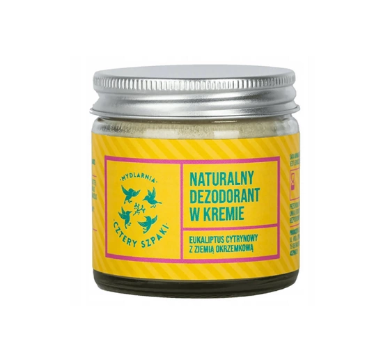 Mydlarnia Cztery Szpaki naturalny dezodorant w kremie z dodatkiem sody Eukaliptus Cytrynowy 60 ml