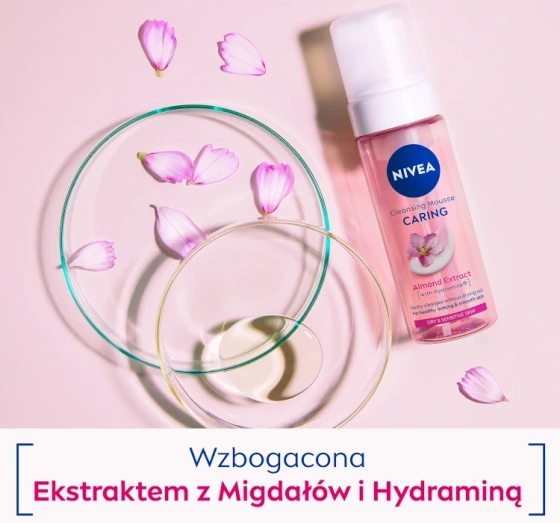 NIVEA Caring pielęgnująca pianka do oczyszczania twarzy 150 ml
