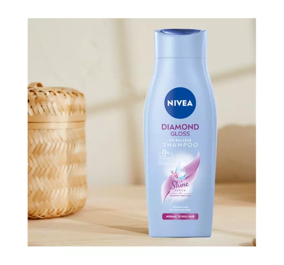 NIVEA Diamond Gloss łagodny szampon pielęgnujący 400 ml