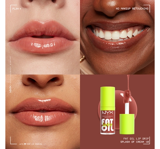 NYX Professional Makeup Fat Oil Lip Drip błyszczyk do ust 10 Splash of Cream 4,8 ml